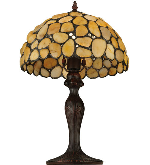 Meyda Tiffany Lighting 138123 Agata One Light Table Lamp Lamp Bronze / Dark