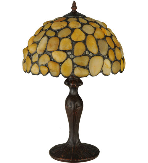 Meyda Tiffany Lighting 138123 Agata One Light Table Lamp Lamp Bronze / Dark