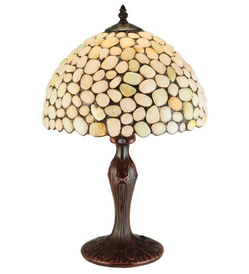 Meyda Tiffany Lighting 138124 Agata One Light Table Base Lamp Bronze / Dark