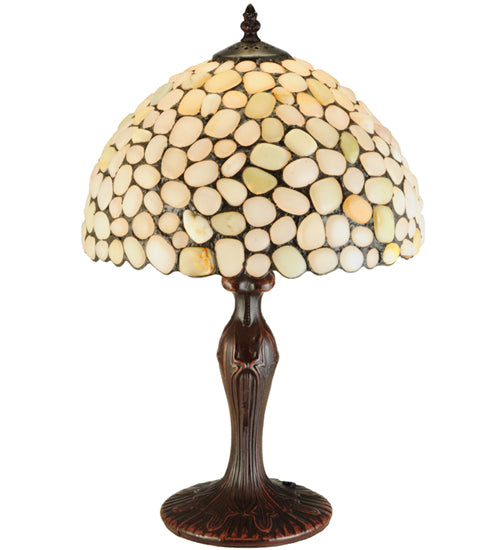 Meyda Tiffany Lighting 138124 Agata One Light Table Base Lamp Bronze / Dark