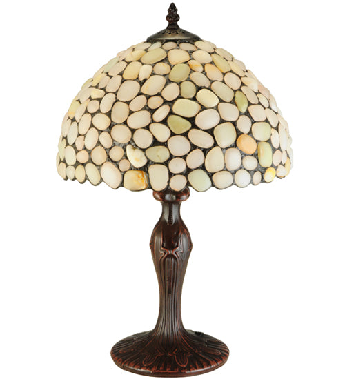 Meyda Tiffany Lighting 138124 Agata One Light Table Base Lamp Bronze / Dark