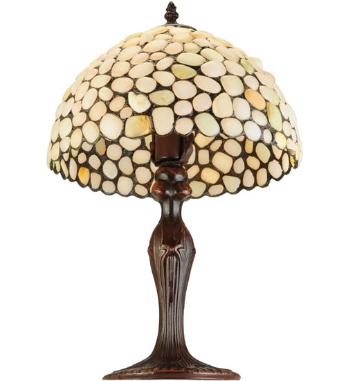 Meyda Tiffany Lighting 138124 Agata One Light Table Base Lamp Bronze / Dark