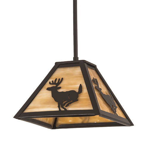 Meyda Tiffany Lone Deer 138213 Pendant Light - Craftsman Brown