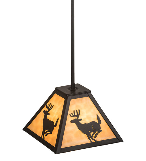 Meyda Tiffany Lone Deer 138213 Pendant Light - Craftsman Brown