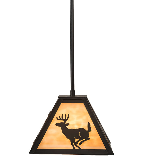 Meyda Tiffany Lone Deer 138213 Pendant Light - Craftsman Brown