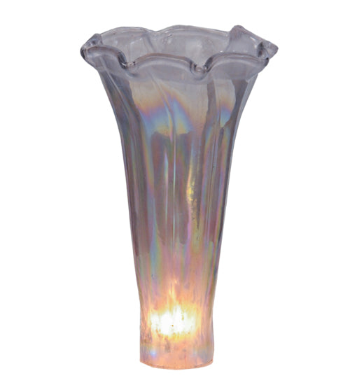 Meyda Tiffany Lighting 13822 Purple Iridescent Pond Lily Shade Lamp Shade Bronze / Dark