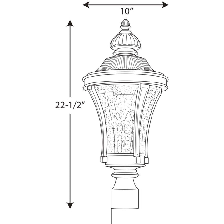 Progress Lighting P5438-77 Nottington Three Light Post Lantern Outdoor Bronze / Dark
