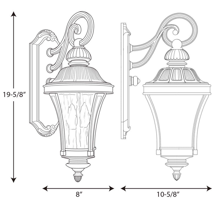 Progress Lighting P5836-77 Nottington Two Light Wall Lantern Outdoor Bronze / Dark