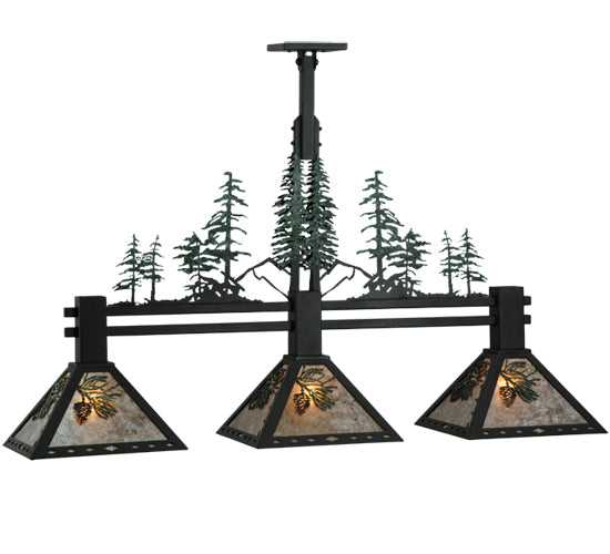 Meyda Tiffany Winter Pine 138248 Pendant Light - Hand Wrought Iron