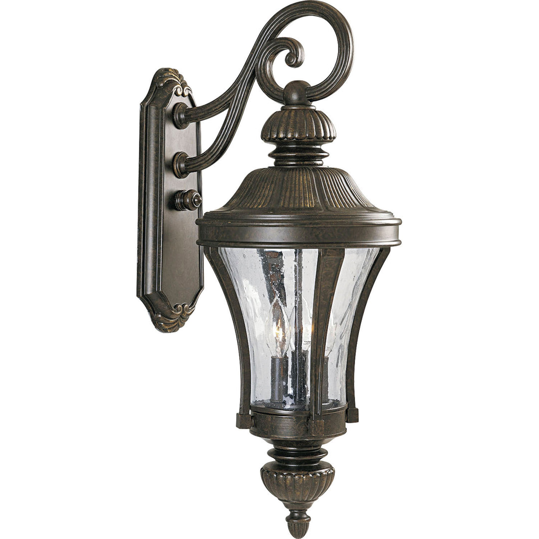 Progress Lighting P5837-77 Nottington Three Light Large Wall Lantern Outdoor Bronze / Dark