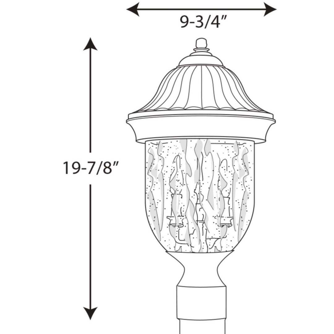 Progress Lighting P5429-31 Coventry Two Light Post Lantern Outdoor Black