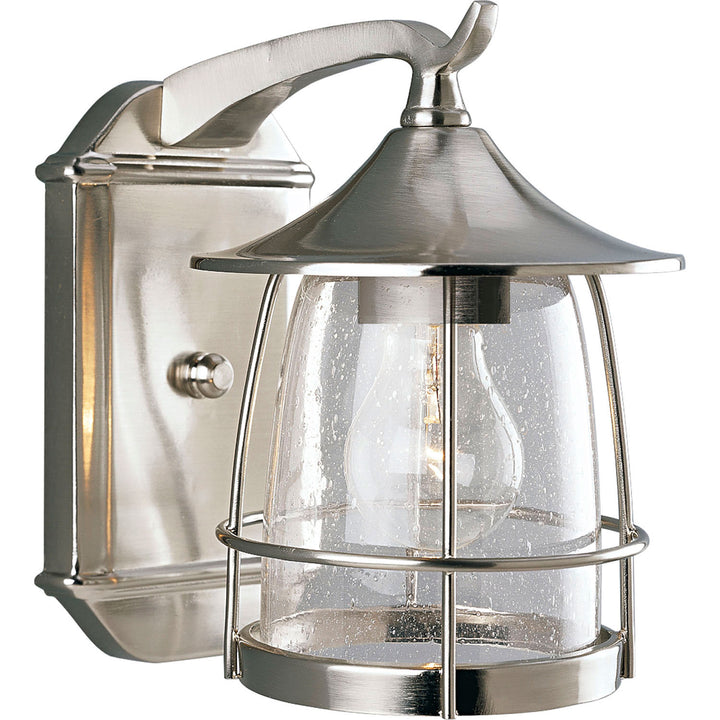 Progress Lighting P5763-09 Prairie One Light Wall Lantern Outdoor Pewter, Nickel, Silver