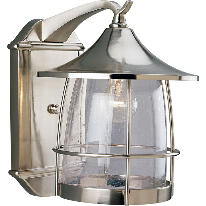 Progress Lighting P5764-09 Prairie One Light Wall Lantern Outdoor Pewter, Nickel, Silver