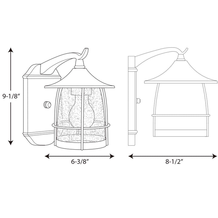 Progress Lighting P5763-86 Prairie One Light Wall Lantern Outdoor Bronze / Dark