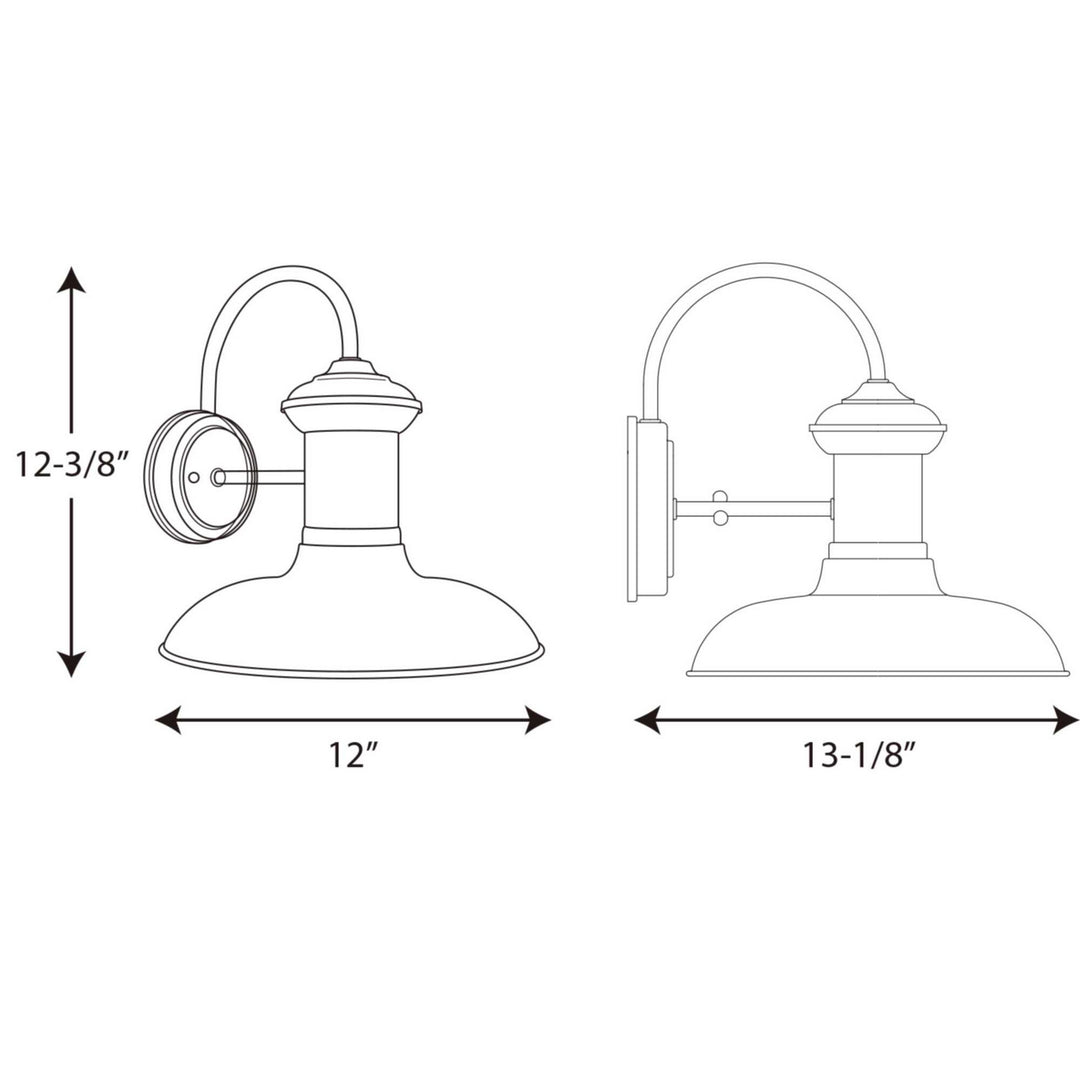 Progress Lighting P5723-81 Brookside One Light Wall Lantern Outdoor Pewter, Nickel, Silver