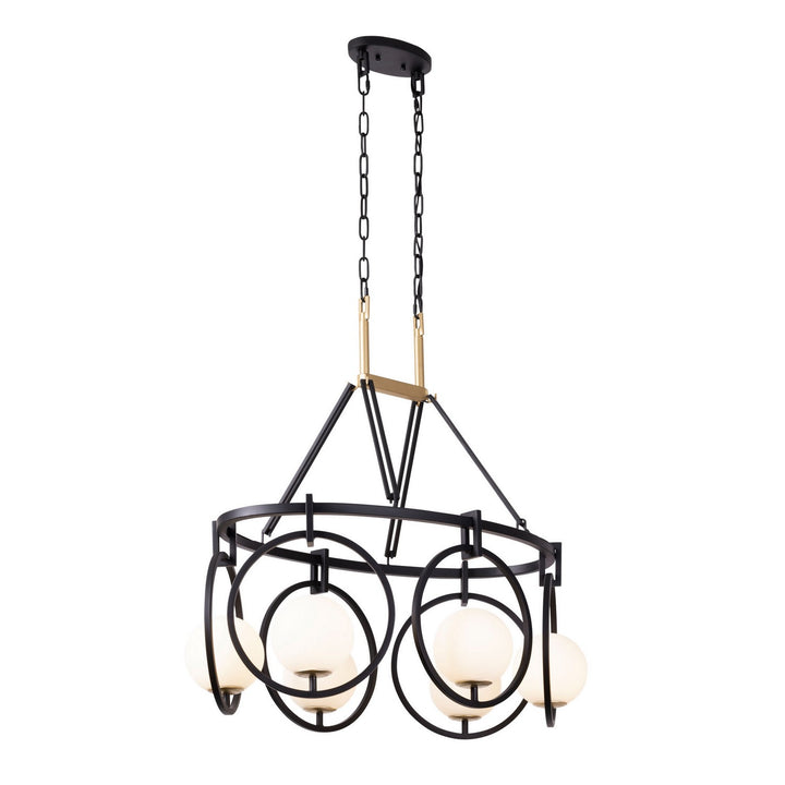 Varaluz Stopwatch 388N06MBFG Pendant Light - Matte Black/French Gold