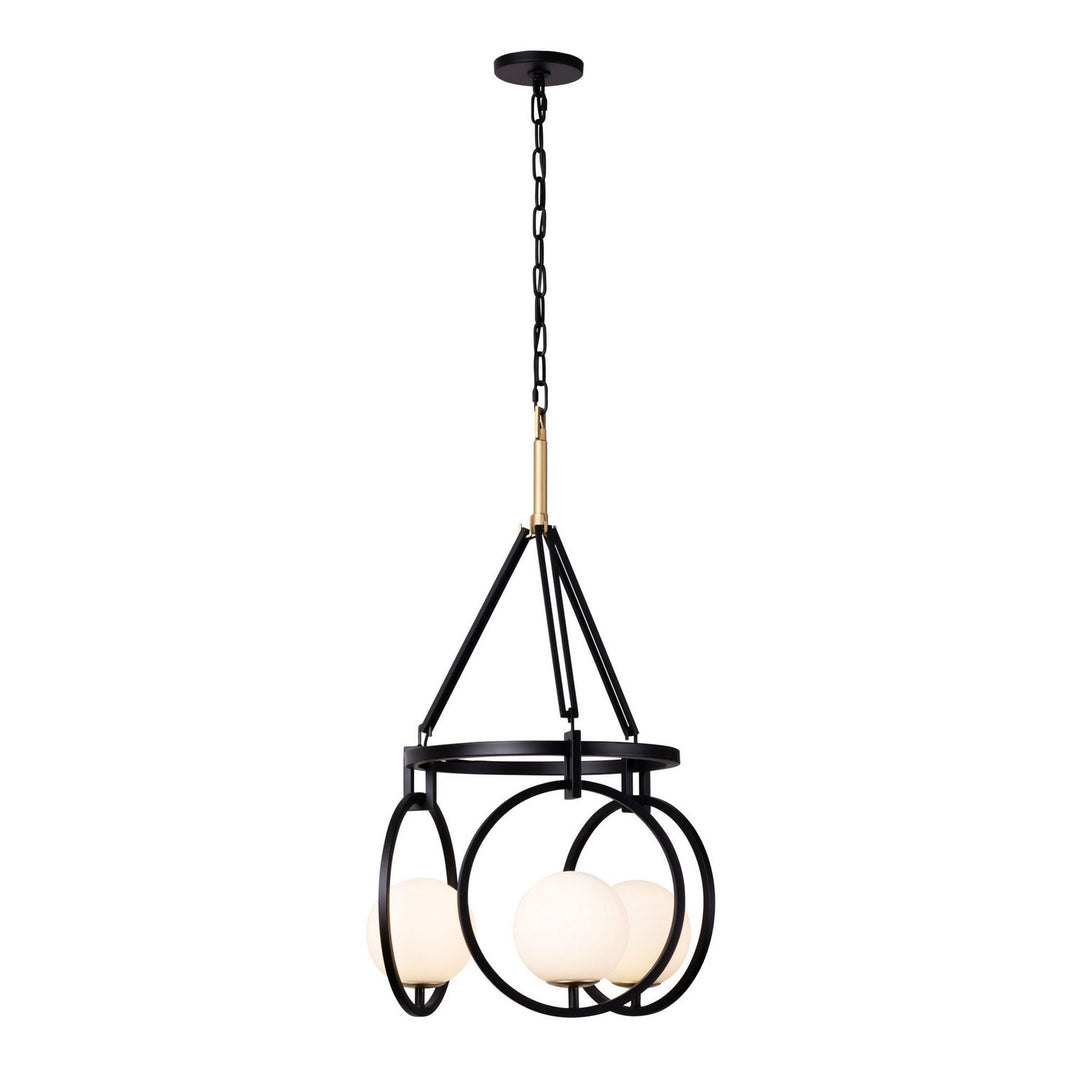 Varaluz Stopwatch 388P03MBFG Pendant Light - Matte Black/French Gold