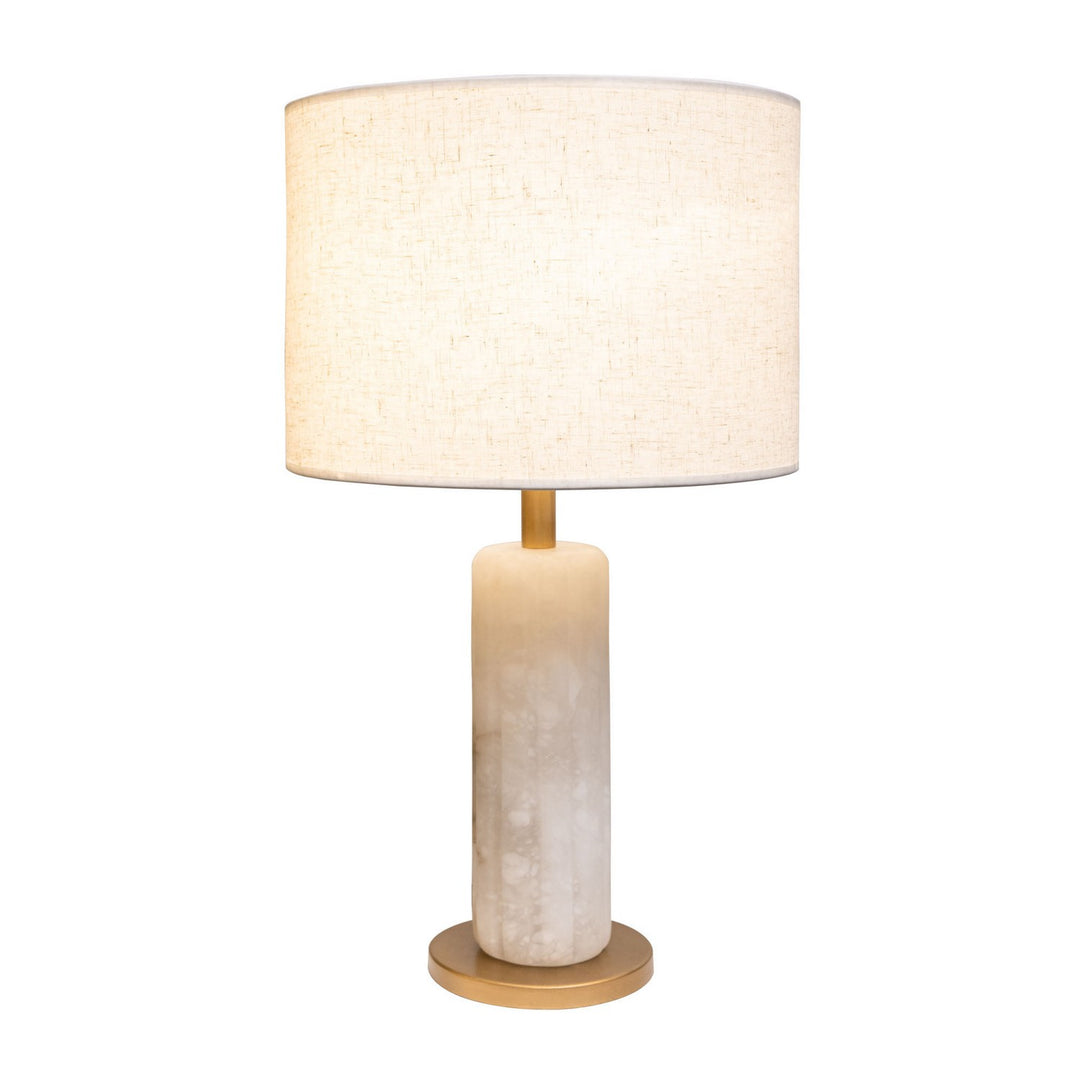 Varaluz Lighting 394T01FGAL Modern Sentu Lamp French Gold/Alabaster
