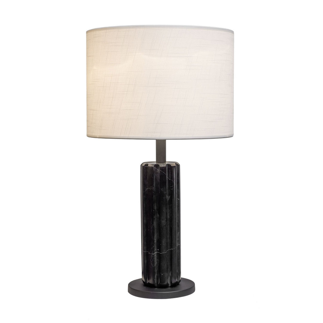 Varaluz Lighting 394T01MBBM Modern Sentu Lamp Matte Black/Black Marble