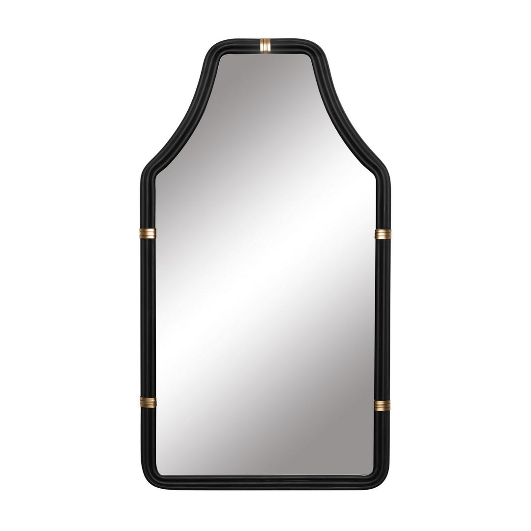Varaluz Lighting 407MI08MBFG  Federal Case Mirror Matte Black/French Gold