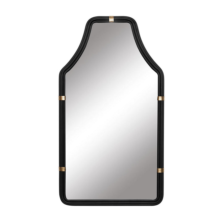 Varaluz Lighting 407MI08MBFG  Federal Case Mirror Matte Black/French Gold