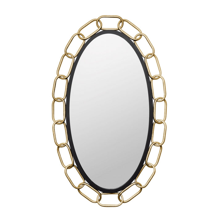 Varaluz Lighting 444MI24MBTG Modern Chains Of Love Mirror Matte Black/Textured Gold