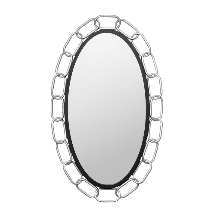 Varaluz Lighting 444MI24MBTS Modern Chains Of Love Mirror Matte Black/Textured Silver