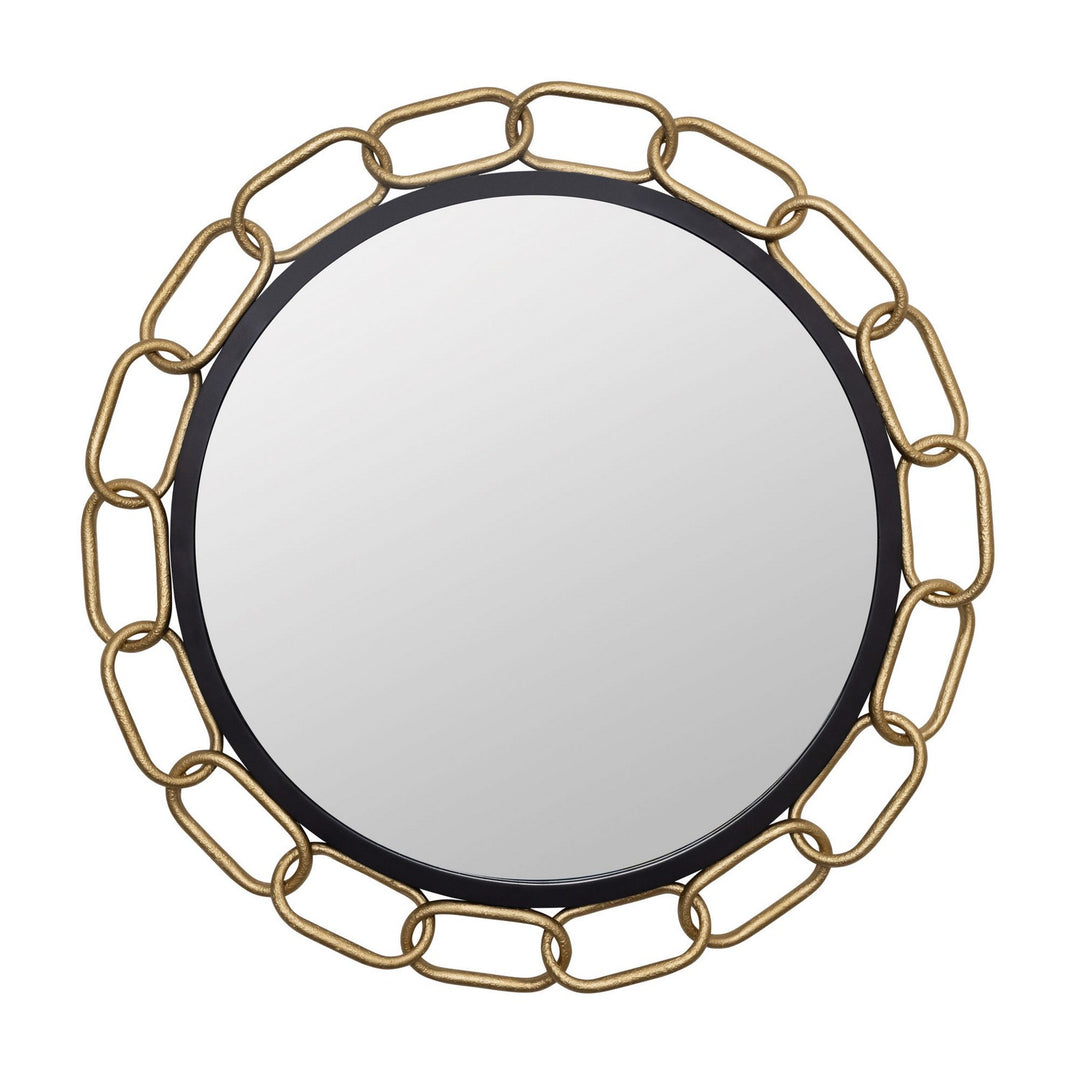 Varaluz Lighting 444MI30MBTG Modern Chains Of Love Mirror Matte Black/Textured Gold