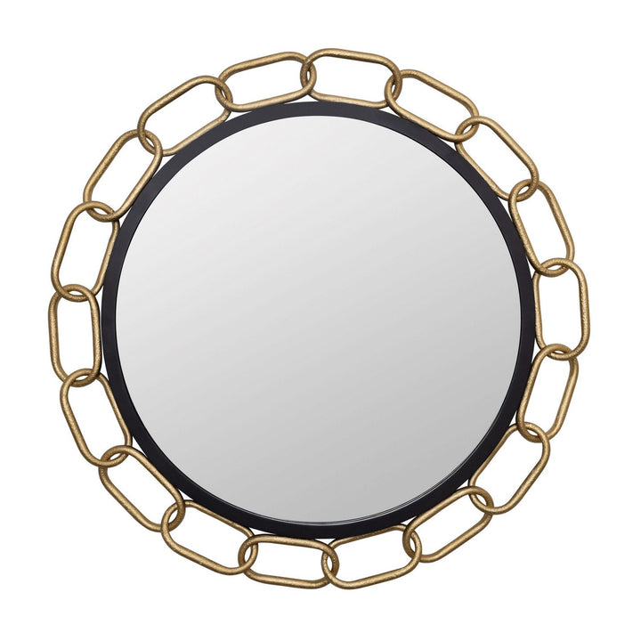 Varaluz Lighting 444MI30MBTG Modern Chains Of Love Mirror Matte Black/Textured Gold