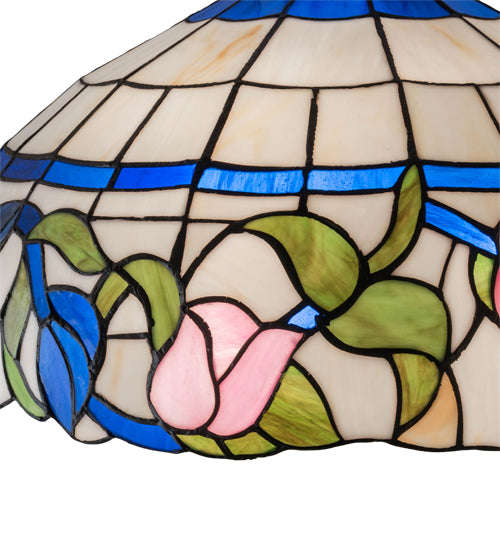 Meyda Tiffany Lighting 13835 Rose Vine Shade Lamp Shade Brass