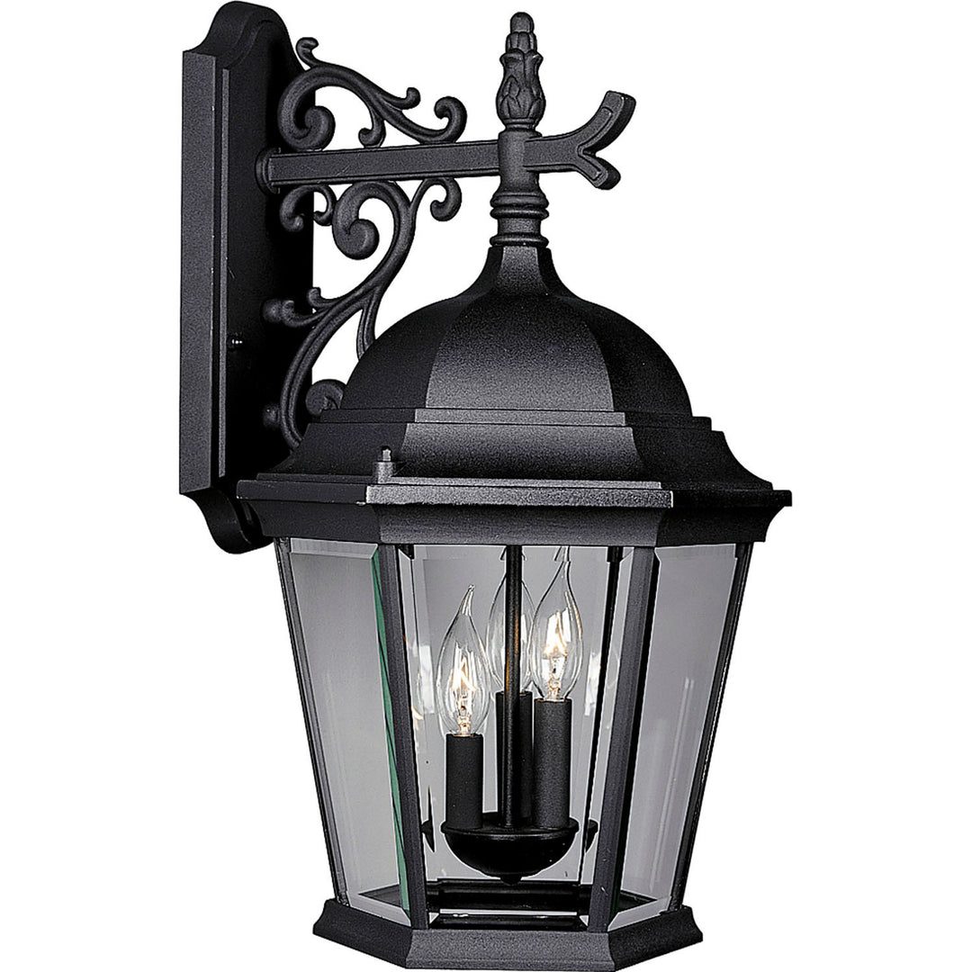 Progress Lighting P5690-31 Welbourne Three Light Large Wall Lantern Outdoor Black