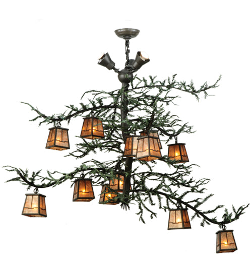 Meyda Tiffany Pine Branch 138383 Chandelier Light - Wrought Iron