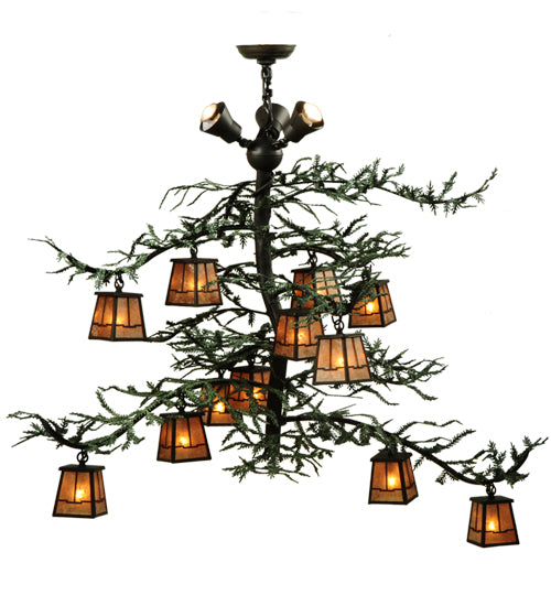 Meyda Tiffany Pine Branch 138383 Chandelier Light - Wrought Iron