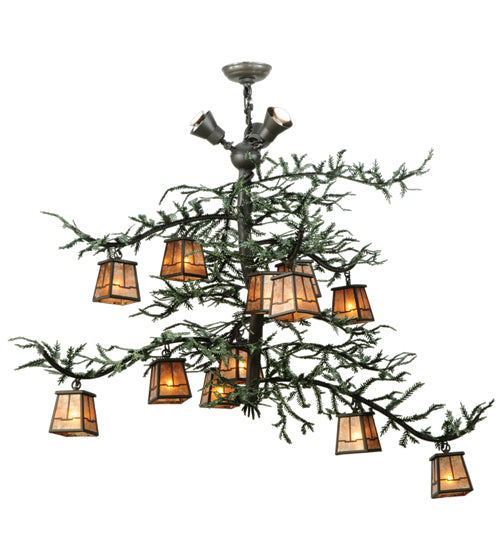 Meyda Tiffany Pine Branch 138383 Chandelier Light - Wrought Iron