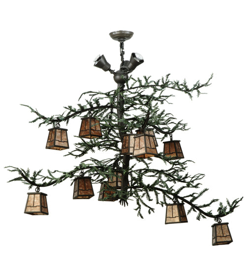 Meyda Tiffany Pine Branch 138383 Chandelier Light - Wrought Iron