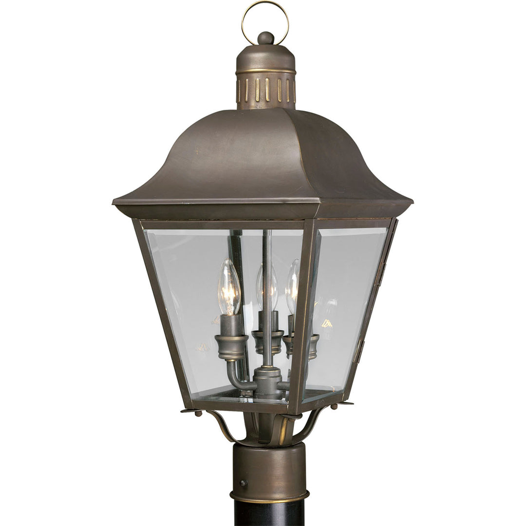 Progress Lighting P5487-20 Andover Three Light Post Lantern Outdoor Bronze / Dark