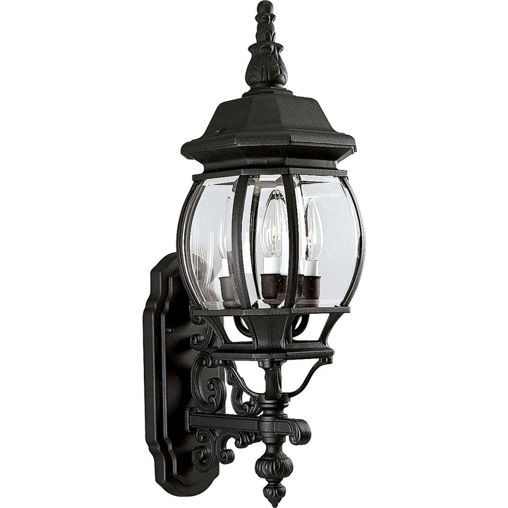 Progress Lighting P5700-31 Onion Lantern Three Light Large Wall Lantern Outdoor Black