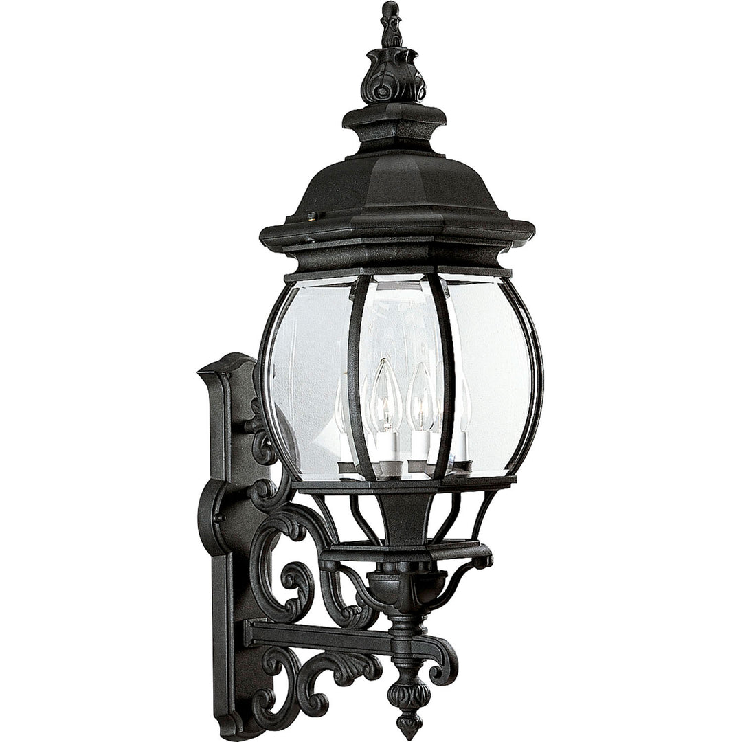 Progress Lighting P5701-31 Onion Lantern Four Light Wall Lantern Outdoor Black