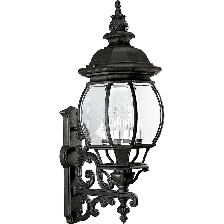 Progress Lighting P5701-31 Onion Lantern Four Light Wall Lantern Outdoor Black