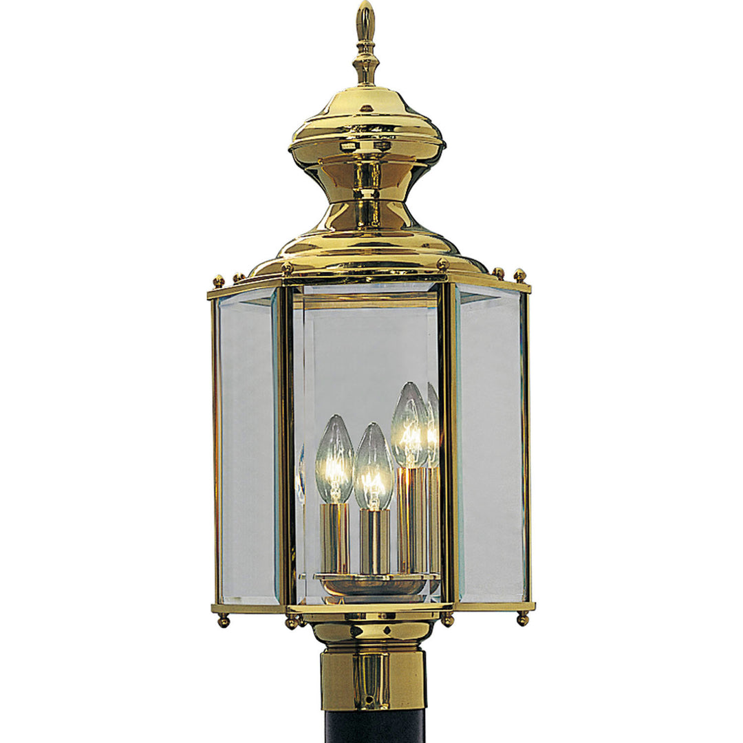 Progress Lighting P5432-10 Brassguard Lantern Three Light Post Lantern Outdoor Brass - Polished / Cast
