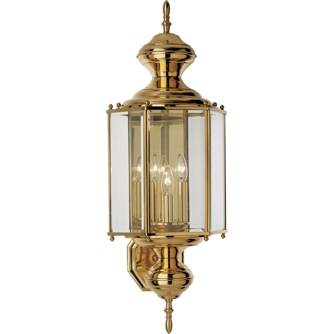 Progress Lighting P5730-10 Brassguard Lantern Three Light Wall Lantern Outdoor Brass - Polished / Cast