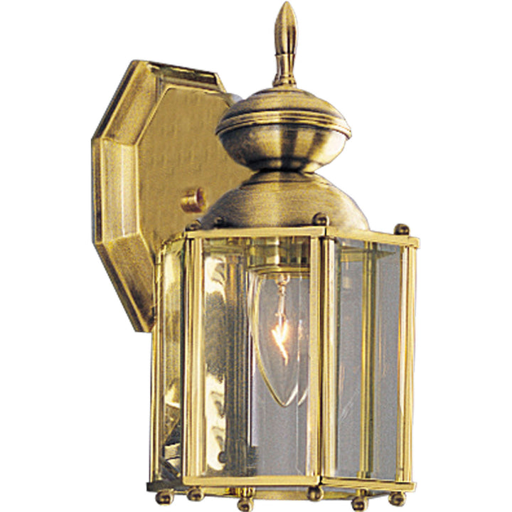 Progress Lighting P5756-10 Brassguard Lantern One Light Wall Lantern Outdoor Brass - Polished / Cast