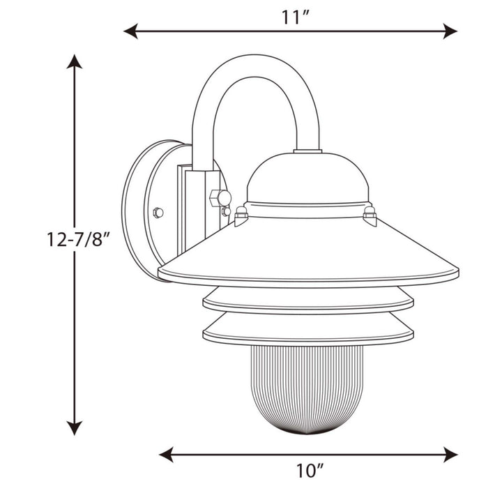 Progress Lighting P5645-31 Newport One Light Wall Lantern Outdoor Black