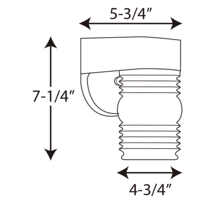 Progress Lighting P5612-31 Polycarbonate Outdoor One Light Wall Lantern Utility Light Black