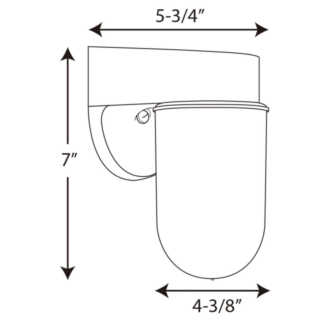 Progress Lighting P5817-31 Polycarbonate Outdoor One Light Wall Lantern Utility Light Black