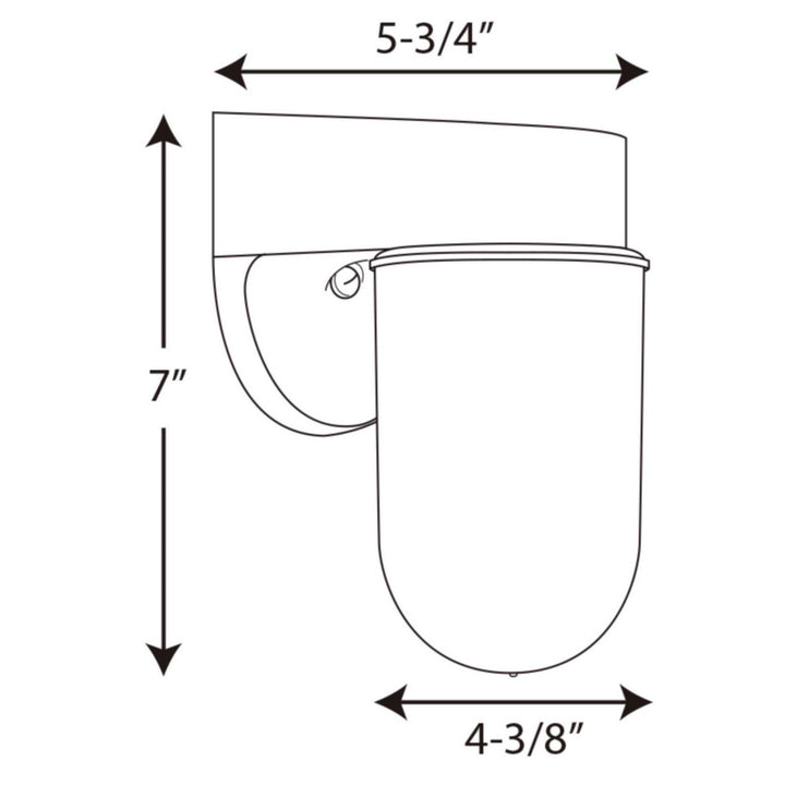 Progress Lighting P5817-31 Polycarbonate Outdoor One Light Wall Lantern Utility Light Black