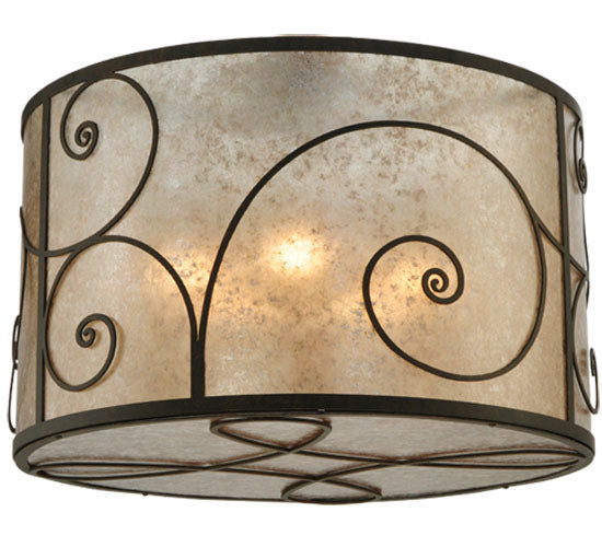 Meyda Tiffany Granada 138539 Ceiling Light - Gilded Tobacco/Silver Mica