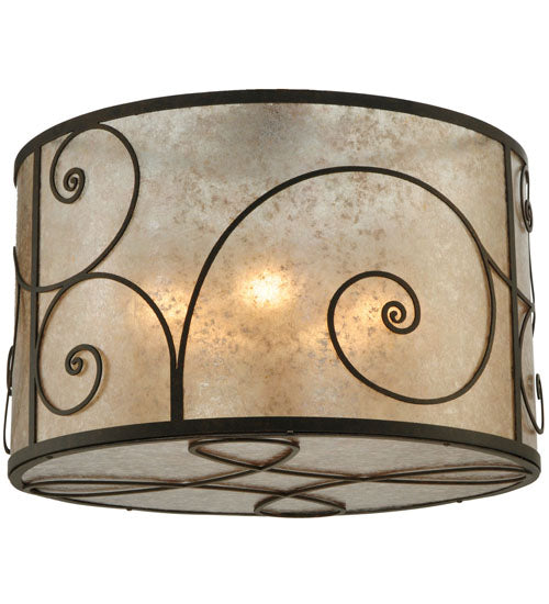 Meyda Tiffany Granada 138539 Ceiling Light - Gilded Tobacco/Silver Mica