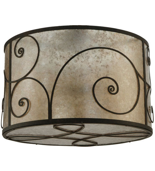 Meyda Tiffany Granada 138539 Ceiling Light - Gilded Tobacco/Silver Mica