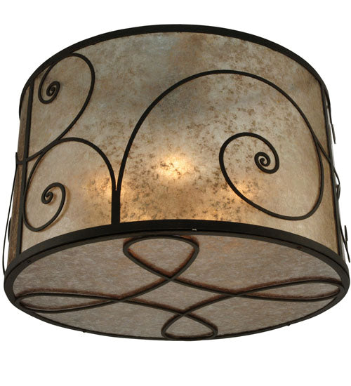 Meyda Tiffany Granada 138539 Ceiling Light - Gilded Tobacco/Silver Mica